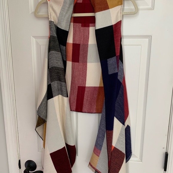 Rampage Long Colorblock Colorful Festival Boho Vest Long Top - Picture 4 of 8